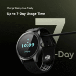Oraimo 6R SmartWatch 1.39 inch Anti-Scratch, IP68 Waterproof - Black